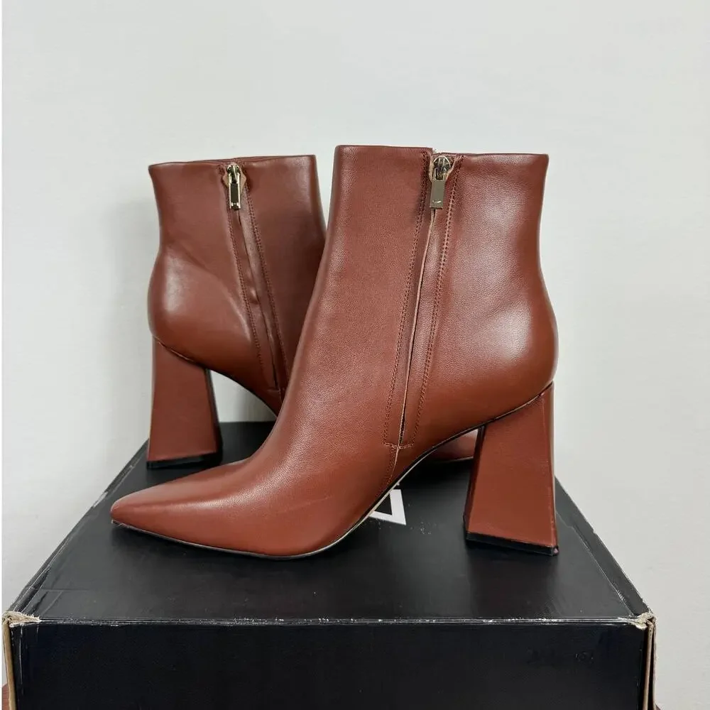 New Marc Fisher Ltd Kulika Ankle Bootie Medium Natural Leather Women's Size 11 - Picture 5 of 11